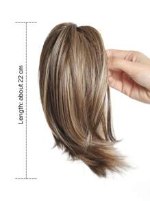 Messy Flully Straight Bun Hair Piece Synthetic Claw Clip In Short Ponytail Extension For Women