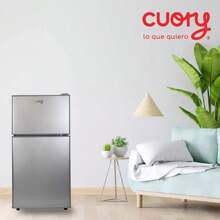 Frigobar Refrigerador Con Freezer Cuory 86l 2 Puertas 3 Pies Gris - Gris - Ver 5