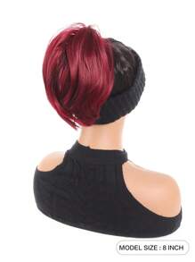 Synthetic Curly Hair Bun Chignon Messy Elastic Band Scrunchies Updo Hairpieces Extensions For Women Cover Ponytail Extension Grasping Short Ponytail Red 99J