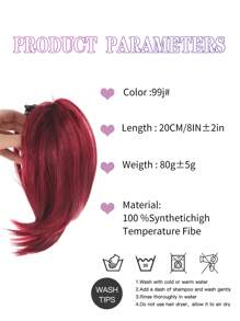 Synthetic Curly Hair Bun Chignon Messy Elastic Band Scrunchies Updo Hairpieces Extensions For Women Cover Ponytail Extension Grasping Short Ponytail Red 99J