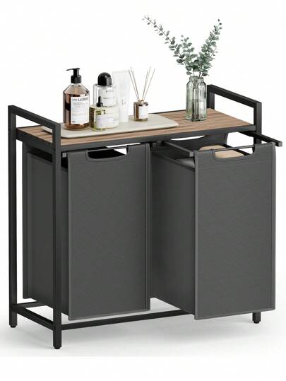 VASAGLE Wäschekorb, 2 Wäschesäcke aus Oxford-Gewebe, abnehmbar