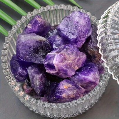 Natural Deep Amethyst Rough Gemstone For Home Decor, Aromatherapy, And Aquariums,Purple Quartz, DIY Made Gemstones, Yoga Stones, Healing Crystals, Crystal Gifts, Christmas Gifts, New Year Gifts
