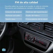 Estéreo automático de automóviles mp3 Bluetooth USB aux 1 Din 7 luces de color, amplificador de potencia de automóviles