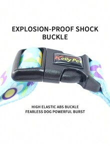 1 chiếc vòng cổ cho chó bằng polyester có in hình dành cho chó nhỏ/vừa, thoải mái và có thể điều chỉnh kích thước - Xanh đậm - Xem 7