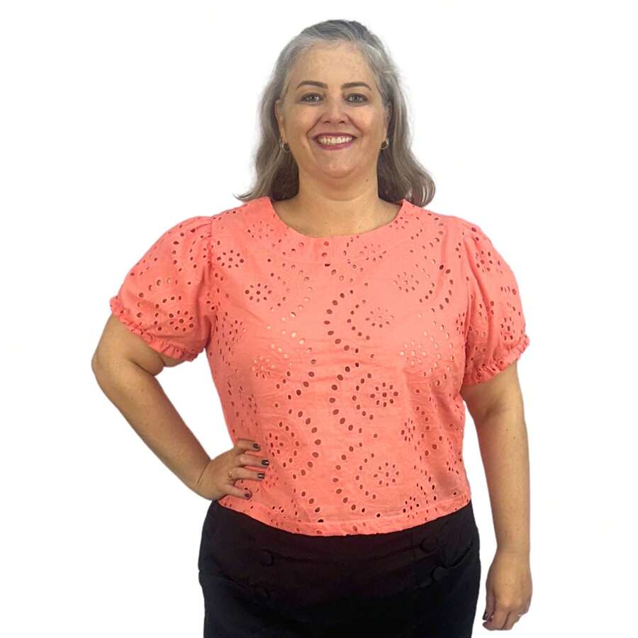 Plus Size Blouses - 乾枯玫瑰色 - 查看 1