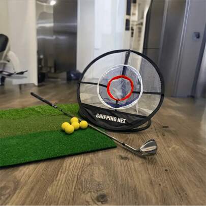 Pop-Up Golf Chipping Net - Use Portable And Simple Training Aid To Perfect Your Indoor And Outdoor Swing Actions