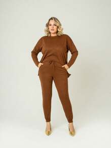Plus Size Co-Ords - Óxido marrón - Ver 2