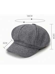 Women Beret Hats - Black - View 3