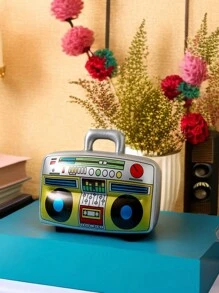 1pc Retro Record Player PVC Inflatable Toy Party Decoration (Receive 6 Microphones With 6 Radio Devices, Random Color For Microphones, 12pcs In Total) - Multicolor - View 6