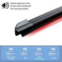 1pc Car Windshield Wiper Blade U-Shaped Universal Soft Rubber Frameless And Unsupported Car Wiper 14 "16" 18 "19" 20 "21" 22 "24" 26 "Car Accessories