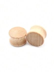 2 Peças Plugues e Túneis de Madeira, Expansor de Orelha, Plugues de Madeira Natural, Túneis, Tamanhos 6mm-20mm, Túneis de Carne, Joias Corporais, Piercings