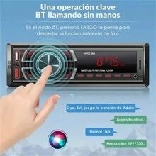 Estéreo automático de automóviles mp3 Bluetooth USB aux 1 Din 7 luces de color, amplificador de potencia de automóviles