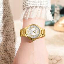 CURREN Fashion Women Watch Top Brand Luxury Lady Girl Classic Wristwatch Stainless Steel Bracelet Strap Simple Original Waterproof Elegant Female Clock Gift 9081