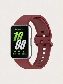 1入組中性休閒純色扣釦硅膠手錶帶，適用於三星Galaxy Fit 3 - Galaxy Fit 3 - 查看 10