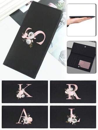 粉色花朵字母图案手拿包 迷你多用零钱包 休闲手腕钱包 轻便现代商务 信用卡身份证钱包现金长款钱包 商务休闲 教师节 教师礼物 工作商务通勤旅行节日办公室度假 周年纪念 情侣 生日礼物 情人节礼物 女士礼物 女白领 女士礼品 教师礼物