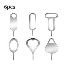 Herramienta de remoción de tarjeta SIM de 3/6/9 piezas, pins expulsor de bandeja de tarjeta en acero inoxidable para remover tarjeta pin de manera segura de todo tipo de teléfonos y tablets