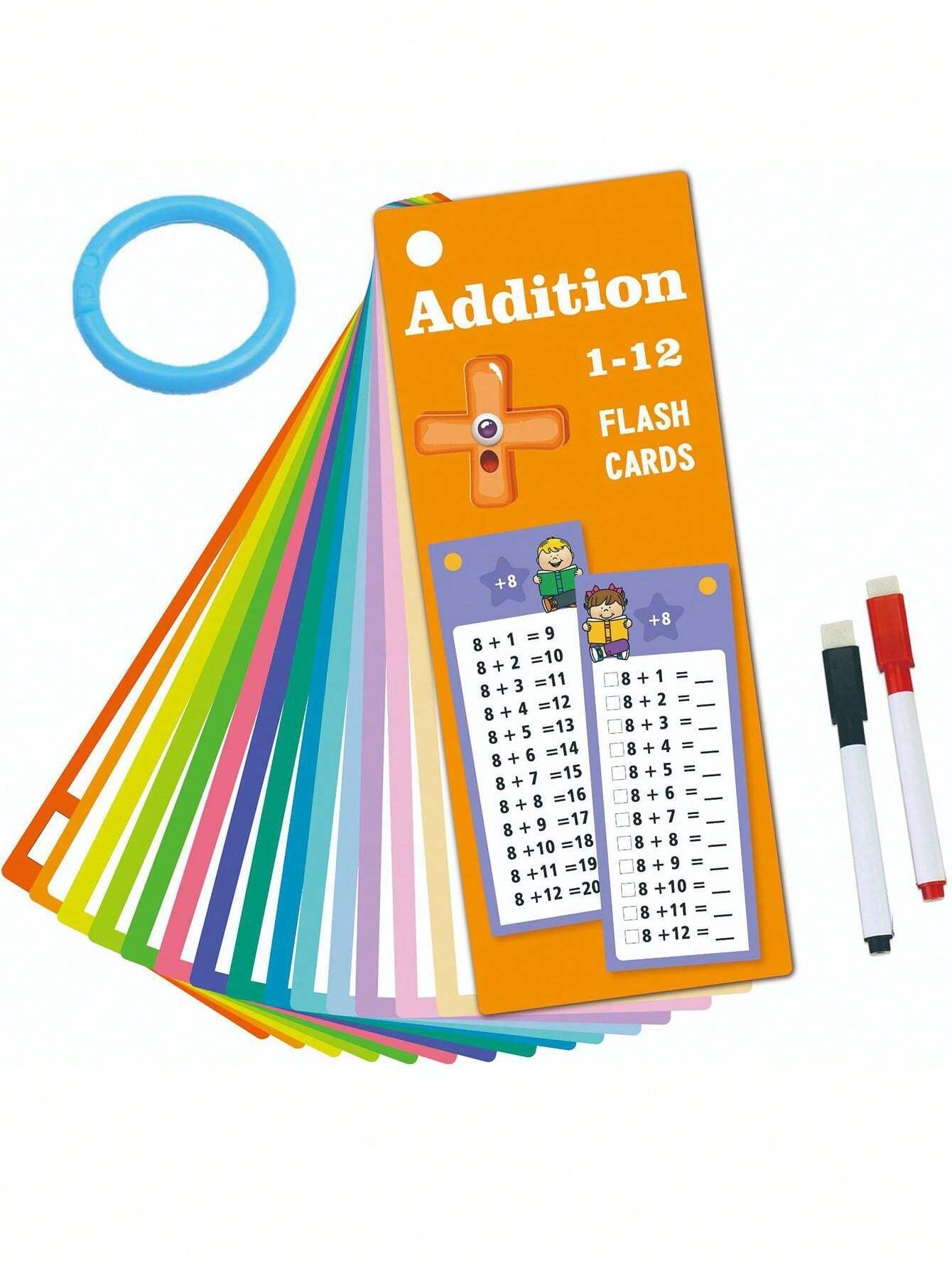 15pcs 020 Dry Erase Number Line Cards, Addition & Subtraction Game