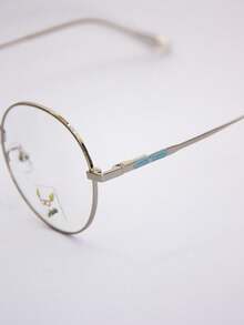 AMIA Armação para Grau Feminino em Metal Redonda com Filtro Azul nas lentes MOD 72603 - Prata - Visão 4