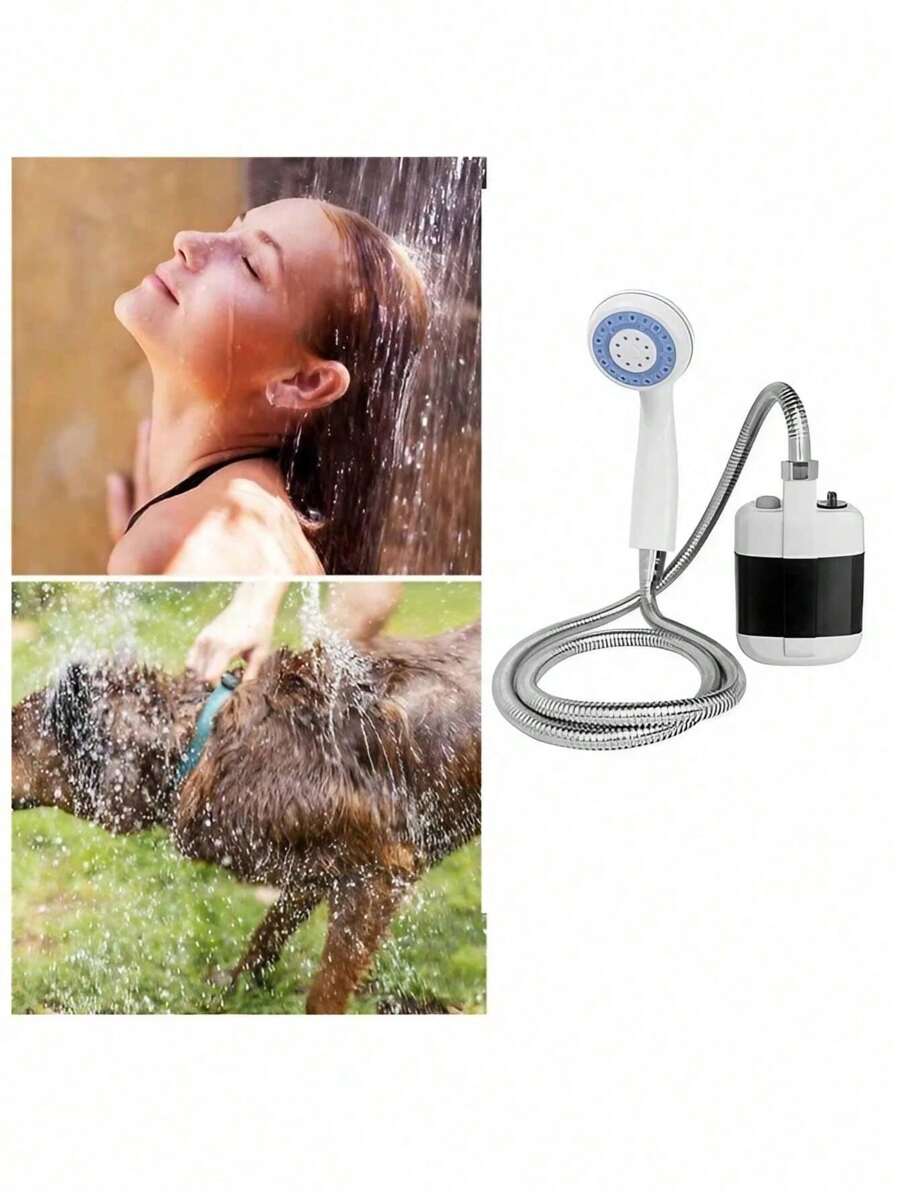 Regadera Ducha Portatil Recargable Camping - Blanco - Ver 1