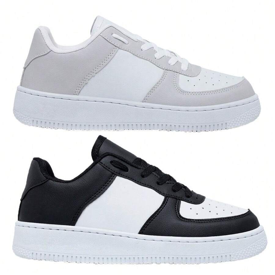 Women Wedge Sneakers - Gris Oscuro - Ver 1