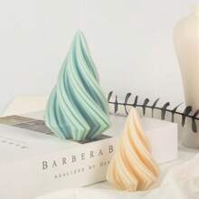 DIY锥形蜡烛摆件树脂硅胶模具石膏螺旋锥形摆件摆台滴胶硅胶模具