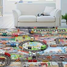 Christmas Decoration 1pc Popular Game Scene Map Civilization City Scene Parking Lot Scene Map Game Mat Waterproof Mat City Theme Game Mat Theme Traffic Route Map Non Woven Fabric Waterproof And Moisture Proof Mat School Supplies - Multicolor - View 6