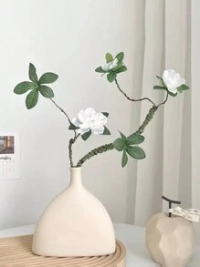1 pièce Vase d'arrangement de fleurs de style nordique INS pour la décoration de la table de salon du meuble TV, vase de fleurs hydroponique blanc de style européen et minimaliste pour insérer des fleurs, décoration de tulipe pour une table de salle à manger et salon design unique