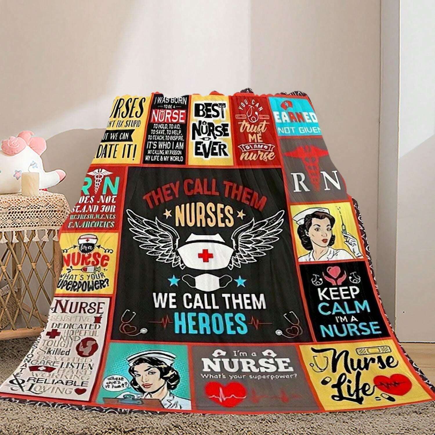 UltraSoft Fleece Blanket With Personalized Design As A Gift For Nurses