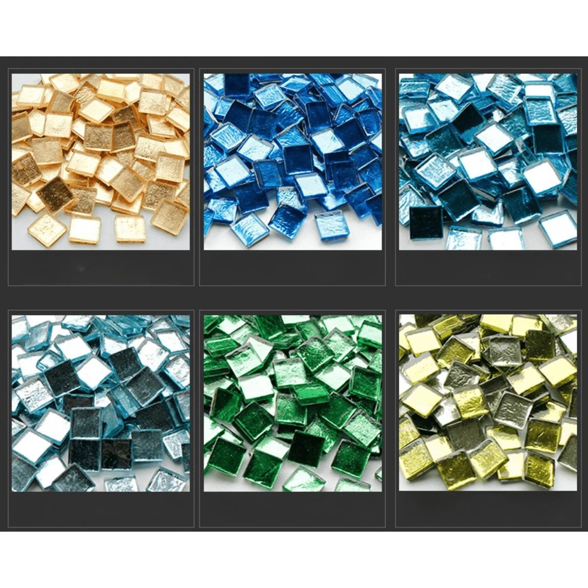 1pc 100g Square Glass Mosaic Tile Pieces, Colorful Glass Crafts With ...