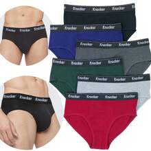 ToBeInStyle Men's Pack Of 3 Or 6 Assorted Color Cotton Briefs - 6 gói các loại không bay - Xem 1