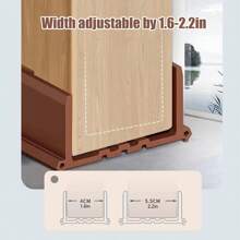 Bande d'étanchéité ondulée pour le bas de porte de 96 cm - Bande de balai de bas de porte insonorisante et résistante aux intempéries pour les portes de 3,5 à 5,5 cm d'épaisseur, anti-poussière, coupe-vent, réduction du bruit pour la pièce/le bureau