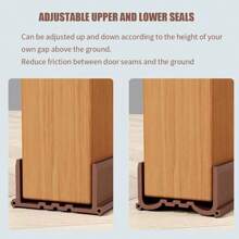Bande d'étanchéité ondulée pour le bas de porte de 96 cm - Bande de balai de bas de porte insonorisante et résistante aux intempéries pour les portes de 3,5 à 5,5 cm d'épaisseur, anti-poussière, coupe-vent, réduction du bruit pour la pièce/le bureau