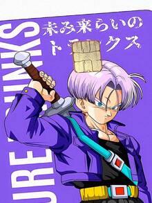 Sticker para tarjeta Trunks del futuro Dragon ball Goku vegeta  Skincard etiqueta Adhesiva - Multicolor - Ver 2