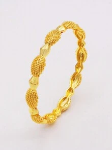 Dubai Luxury 24k Gold Color Bracelets For Women Men Ramadan Bangles&Bracelet African/Arab Wedding Jewelry Gifts