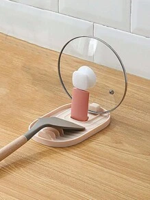 1pc, Foldable Kitchen Organizer: Spatula/Spoon Rest, Pot Lid Holder, And Tableware Storage Rack - Save Space And Keep Your Kitchen Tidy