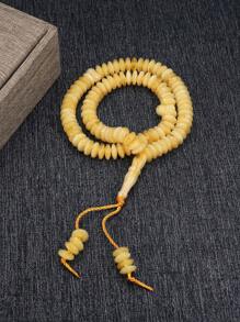 1pc Imitation Agate Beeswax Prayer Beads Handmade Bead Bracelet Worship Jewelry - Beaded a - View 5