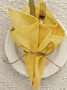 2pcs/6pcs/12pcs Modern Simple Style Solid Color Fresh And Elegant Wedding/Party/Home Table Decoration Napkins/Table Mats/Coasters