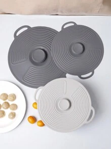 3pcs Silicone Foldable Pot Lids Kitchen Anti-Overflow Tableware Pot Cover Multi-Functional Sealing Lid Fresh-Keeping Cover Seafood Boil