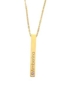 1 st. Aanpasbare 4-zijdige gegraveerde naamketting, gepersonaliseerde familienaamketting, gegraveerde naamsieraden, cadeau voor verjaardag, Kerstmis, Valentijnsdag, Moederdag, afstuderen, jubileum