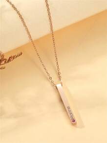 1 st. Aanpasbare 4-zijdige gegraveerde naamketting, gepersonaliseerde familienaamketting, gegraveerde naamsieraden, cadeau voor verjaardag, Kerstmis, Valentijnsdag, Moederdag, afstuderen, jubileum