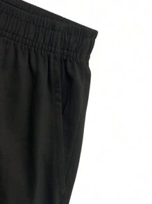 Set 2 bucăți Tween Boy, tricou casual de culoare uni și pantaloni scurți largi, ținută pentru întoarcere la școală primăvara vară