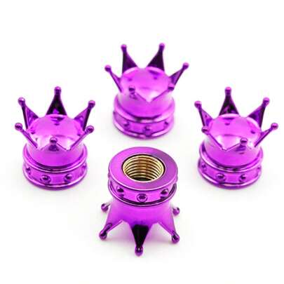 4 Pezzi Coperchio Valvola Pneumatico a forma di corona universali per cerchi di ruote auto per accessori auto decorazione motociclo