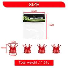 4 Pezzi Coperchio Valvola Pneumatico a forma di corona universali per cerchi di ruote auto per accessori auto decorazione motociclo
