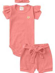 Ame Kids Baby Girls Sets - Coral Orange - View 1