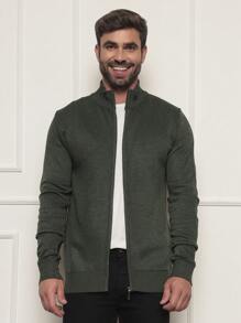 Men Sweatshirts - 軍綠色 - 查看 3