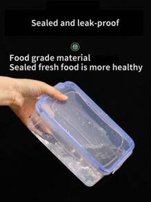 1pc Transparent Rectangular Fresh-Keeping Box For Refrigerator, Kitchen Cabinet, Grain Storage