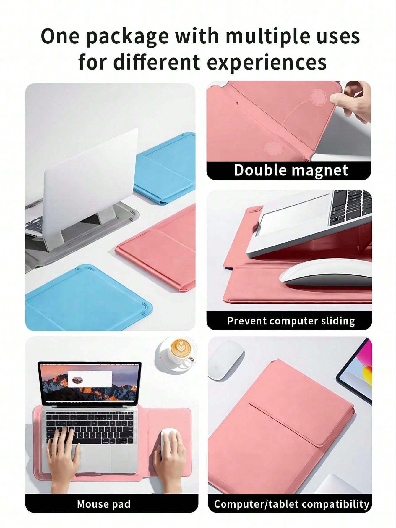 Sheepskin-Wrapped Laptop Bag With A Versatile Stand And Reinforced ...