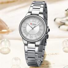 CURREN Fashion Women Watch Top Brand Luxury Lady Girl Classic Wristwatch Stainless Steel Bracelet Strap Simple Original Waterproof Elegant Female Clock Gift 9081