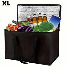 1pc XL/Grote Geïsoleerde Tas, Houdt Eten Urenlang Warm & Koud, Herbruikbare Boodschappentas, Zachte Koeltas, Lichtgewicht & Stevige Rits Schoolbenodigdheden Schoolaccessoires Terug Naar School Universiteit Studenten Vakantie Zomer Festival Vakantie Lunchtas Vrouw Lunchbox Tas Voor Vrouwen Dames
