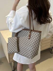 Tote Bag Female Large Capacity College Student Class Commuter Bag Shoulder Woman Bag Handbag Bagback To School,Classic Casual, Suitable For Teen Girls Women College StudentsWork , Business, Commute,Outdoors, Travel, Outings